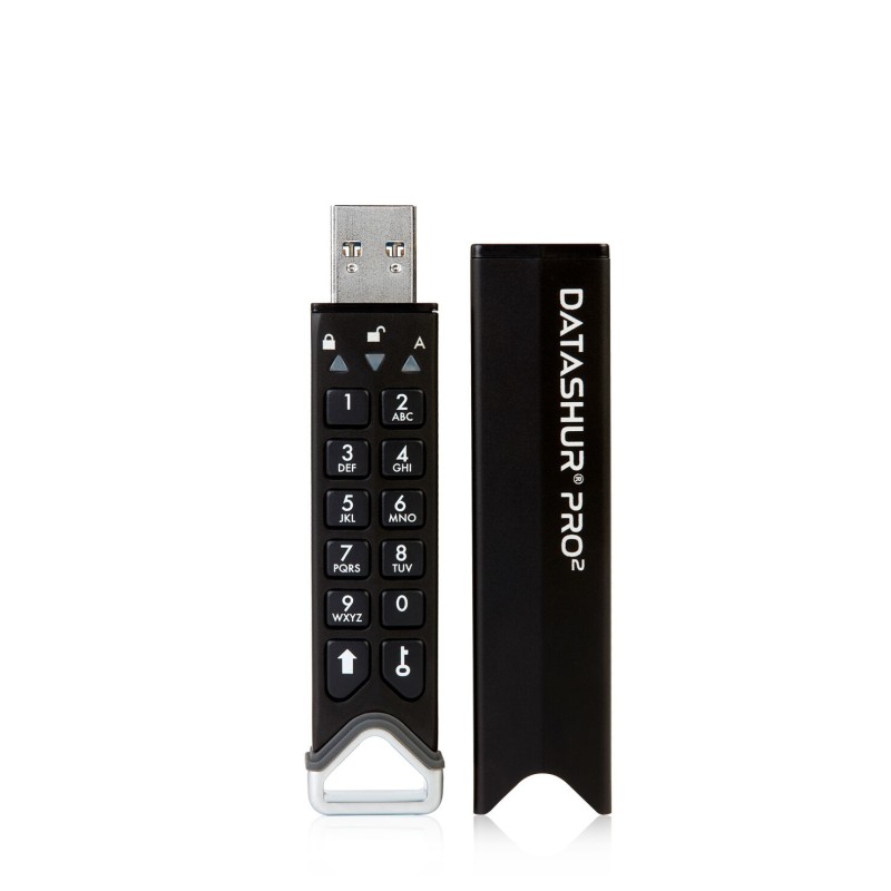 iStorage datAshur PRO2 32 GB USB3.2 Stick mit PIN-Schutz Aluminium